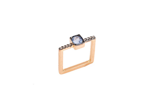 Spinel and Diamond Ring
