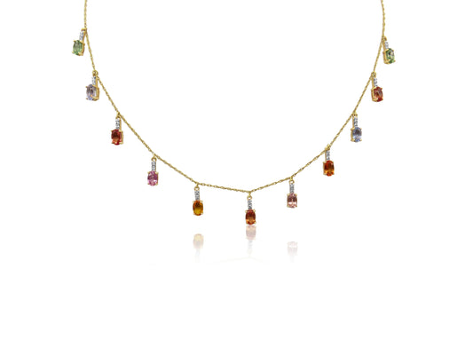 Multi Coloured Sapphire necklace