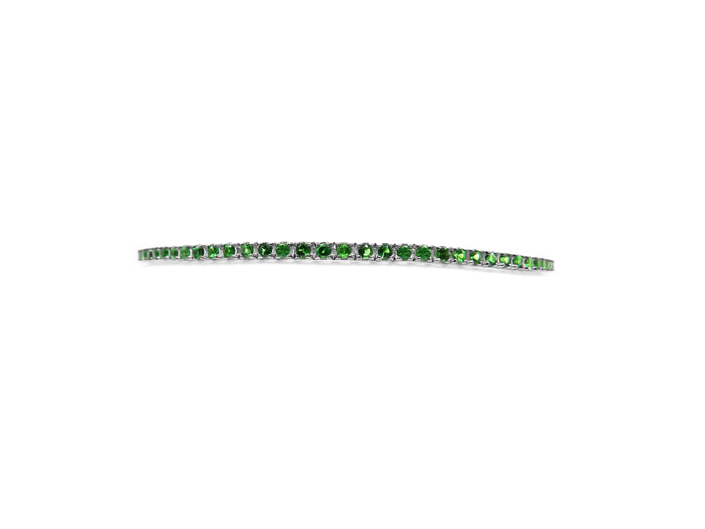 Gold Tsavorite Tennis Bracelet