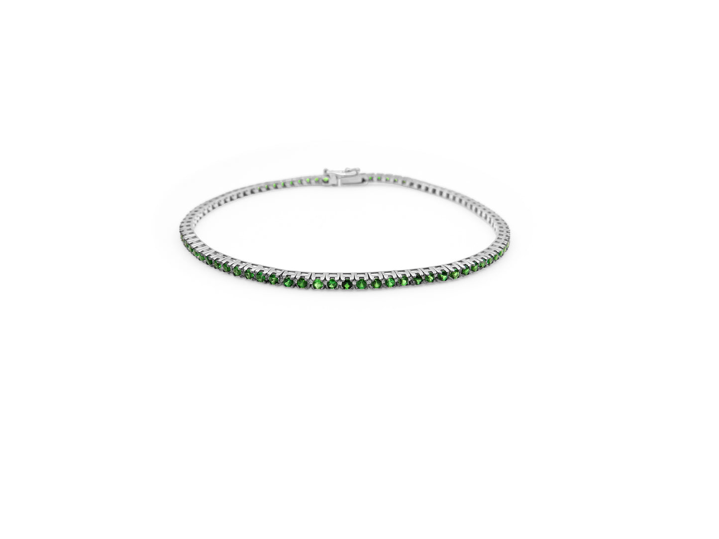 Gold Tsavorite Tennis Bracelet