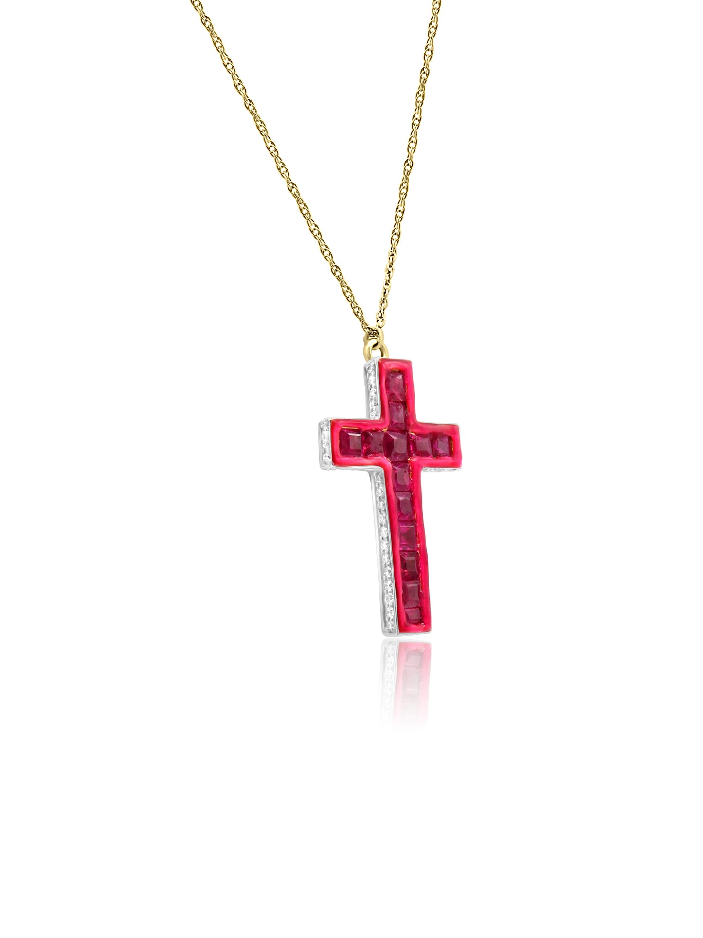 Ruby Cross Necklace