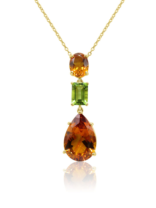 Citrine and Peridot Necklace