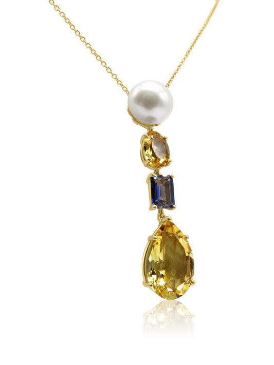 Pearl and Citrine Necklace