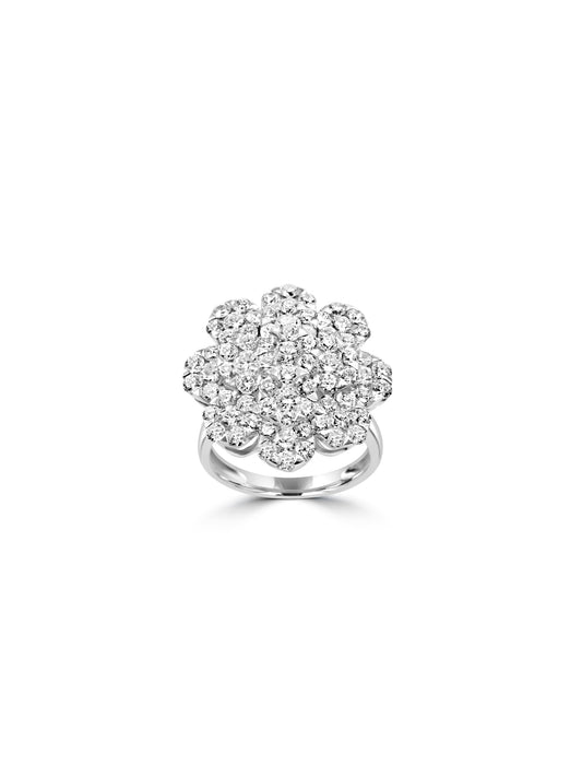 Diamond Floral Ring