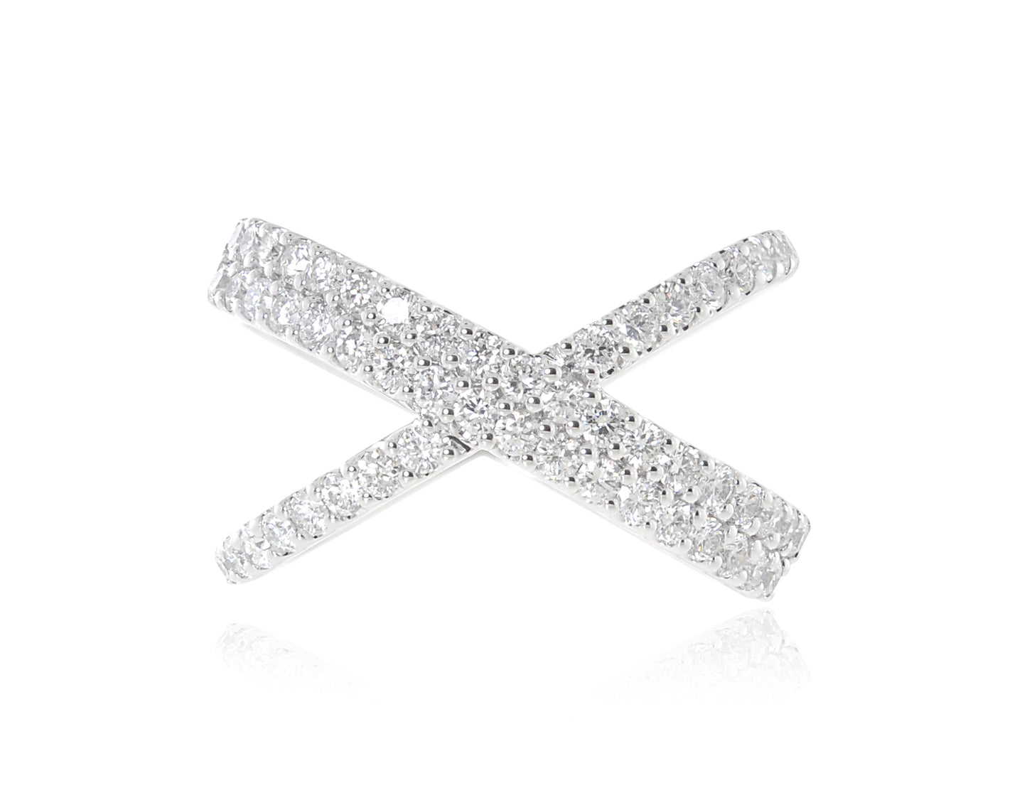 Double Diamond Crossover Ring