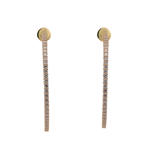 Riviera Diamond Hoop Earrings