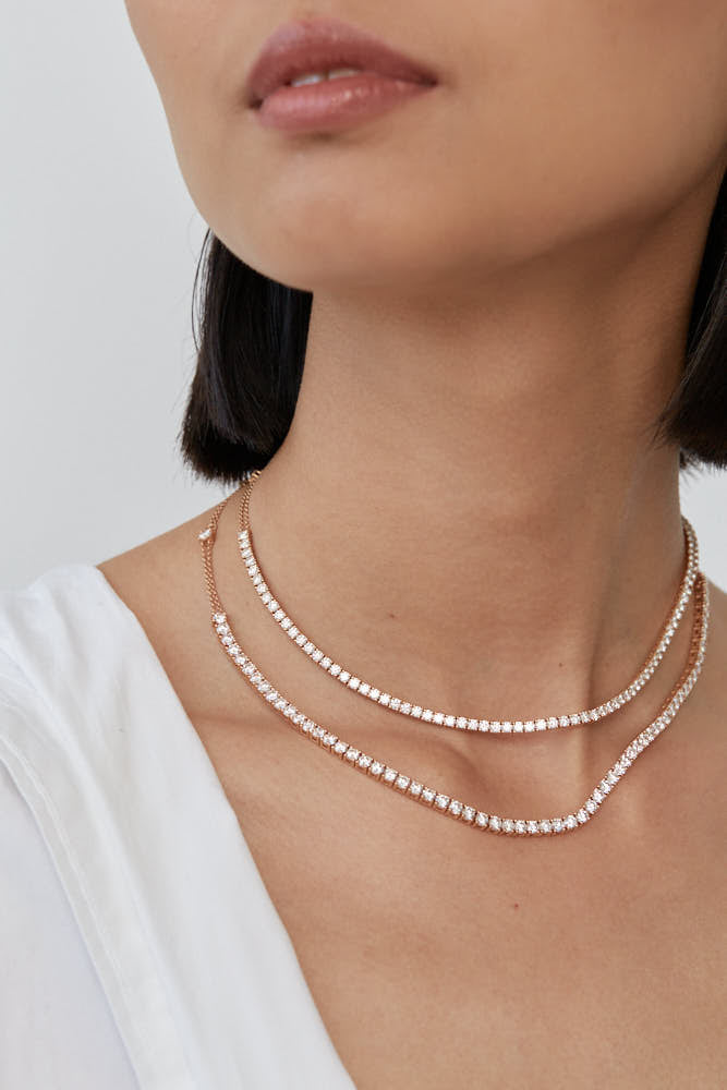 Riviera Diamond Tennis Necklace