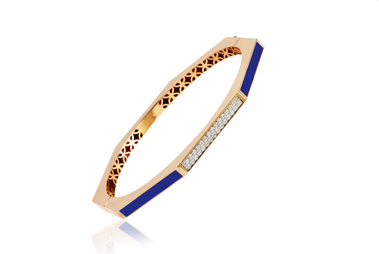 Diamond and Lapis Lazuli Bangle