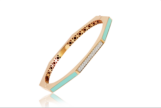 Diamond and Turquoise Bangle