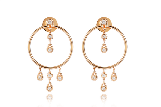 Gold and Diamond Bohemia Earrings