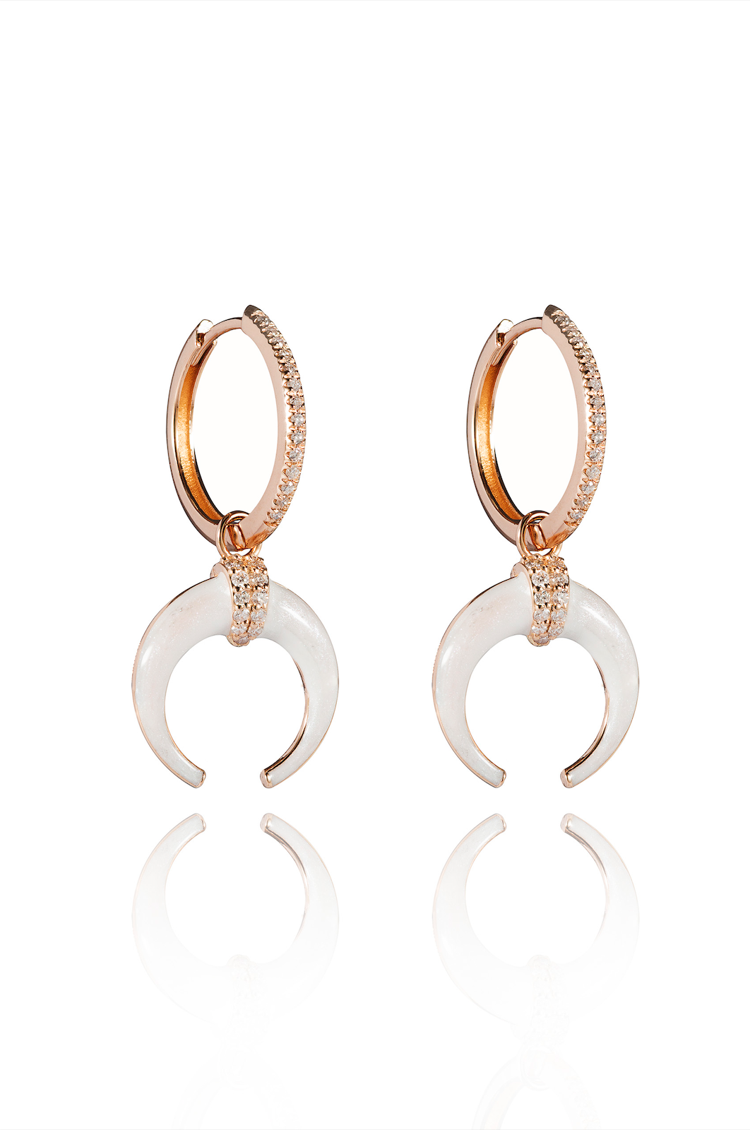 Gold and diamond earrings