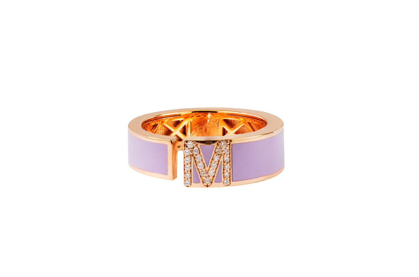Diamond Letter M Ring
