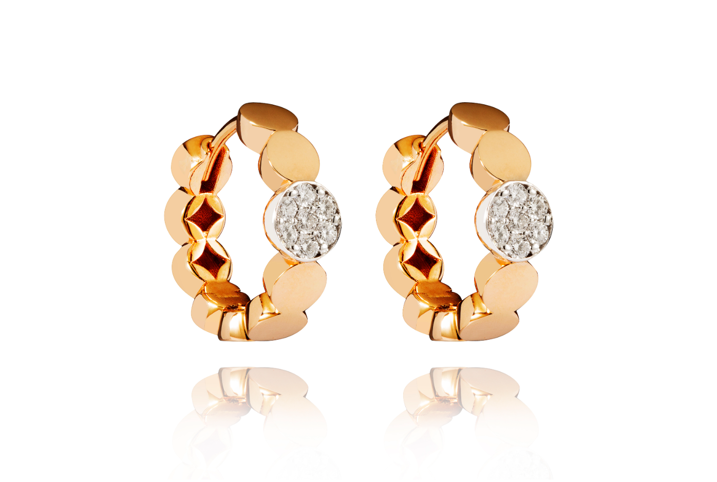 Diamond Circle Hoop Earrings