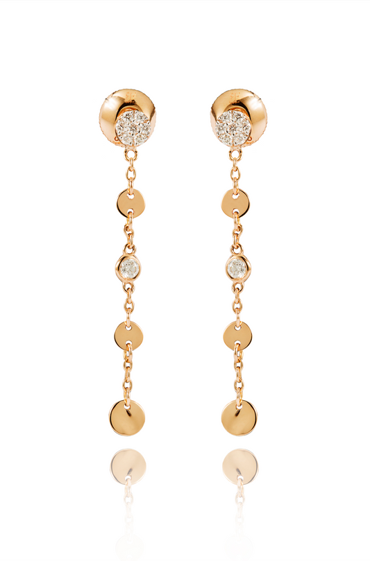 Gold and Diamond Earrings
