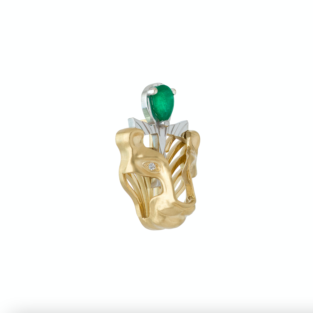 Diamond and Emerald Leo Pendant