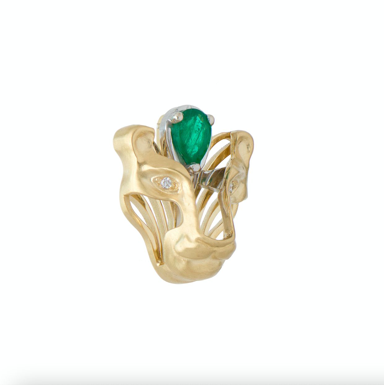Diamond and Emerald Leo Pendant