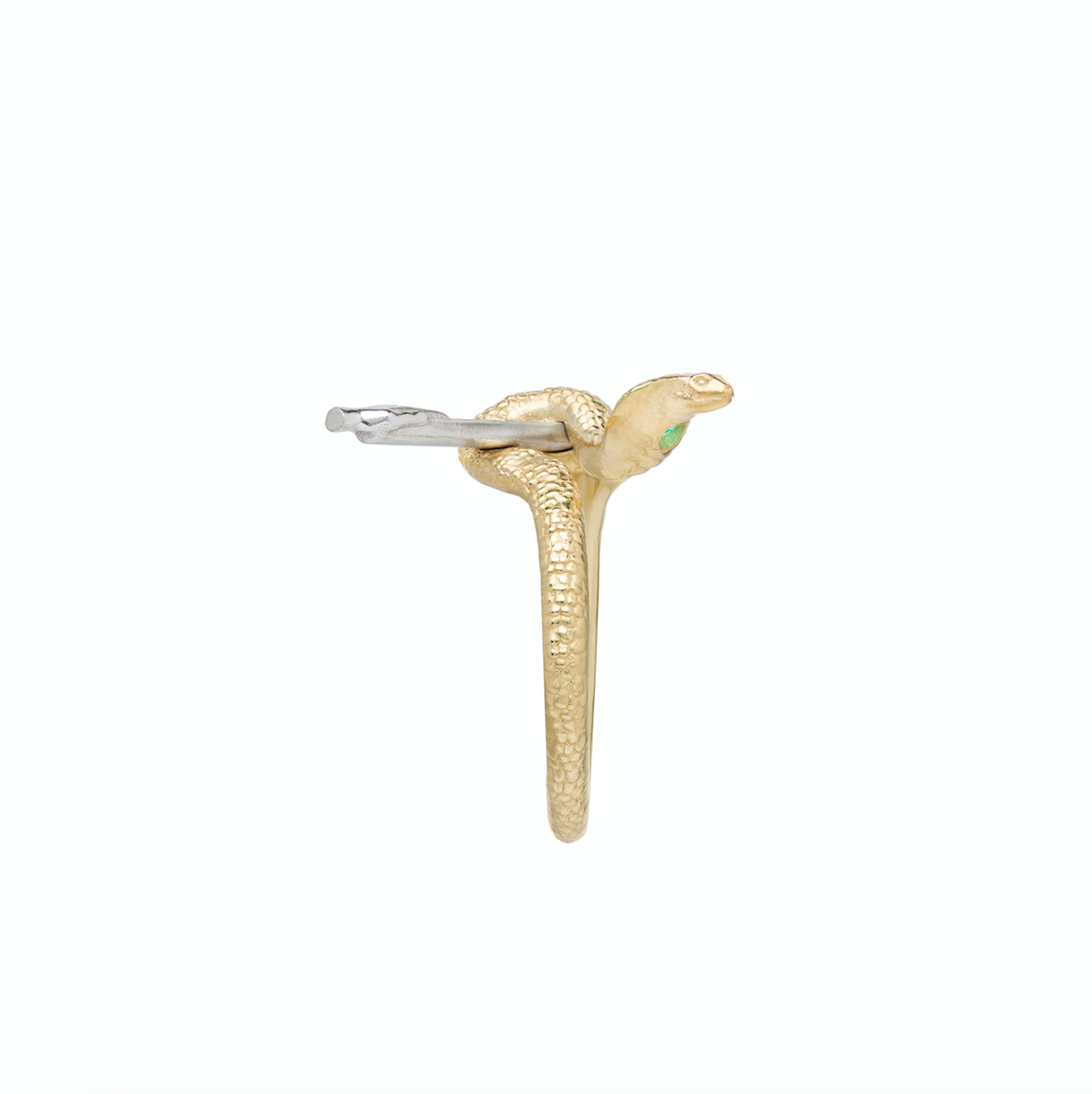 Emerald and Diamond Sagittarius Ring