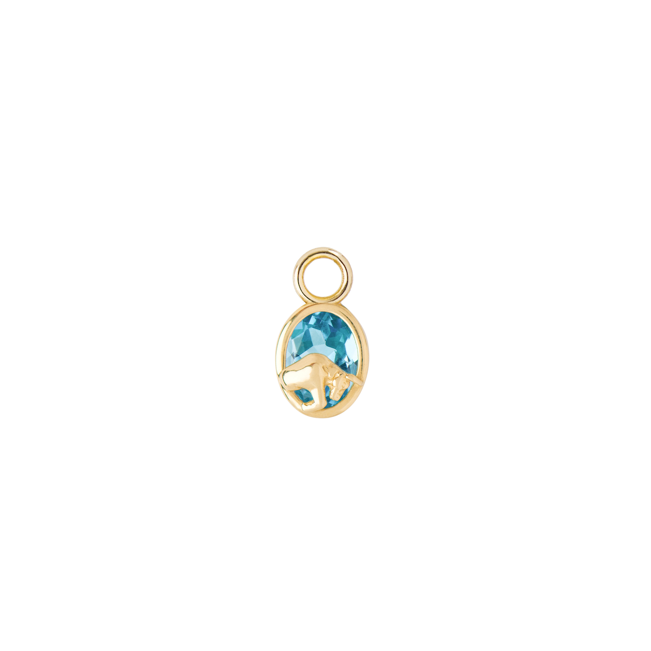 Taurus Capsule Pendant with Blue Topaz