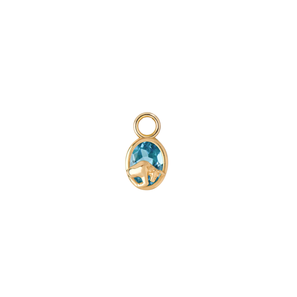 Taurus Capsule Pendant with Blue Topaz