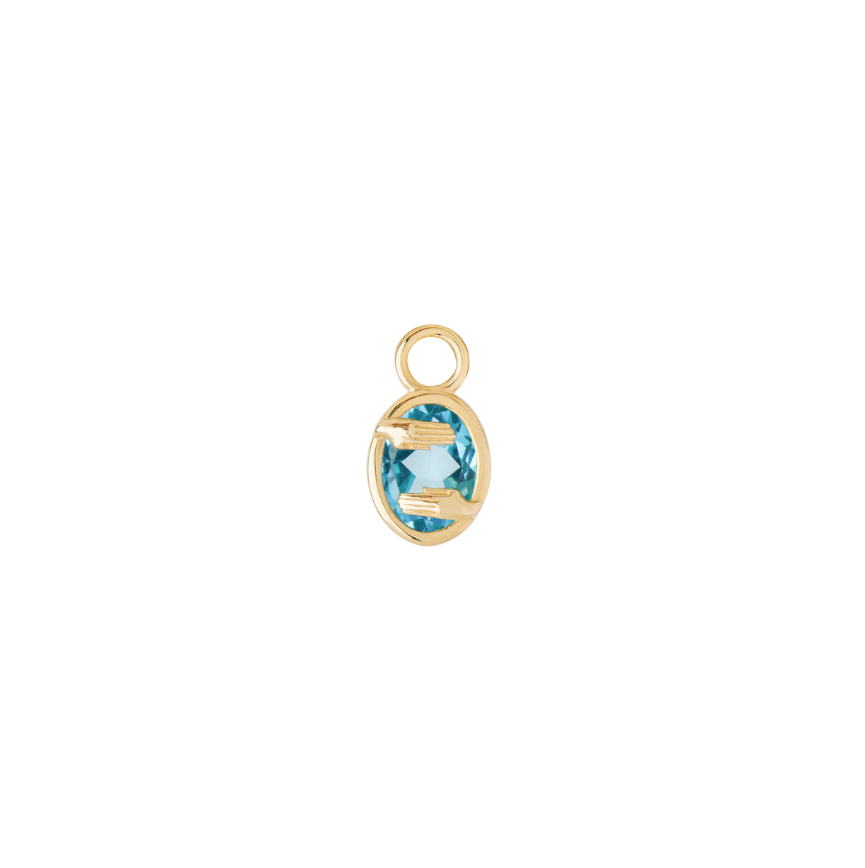 Gemini Capsule Pendant with Blue Topaz