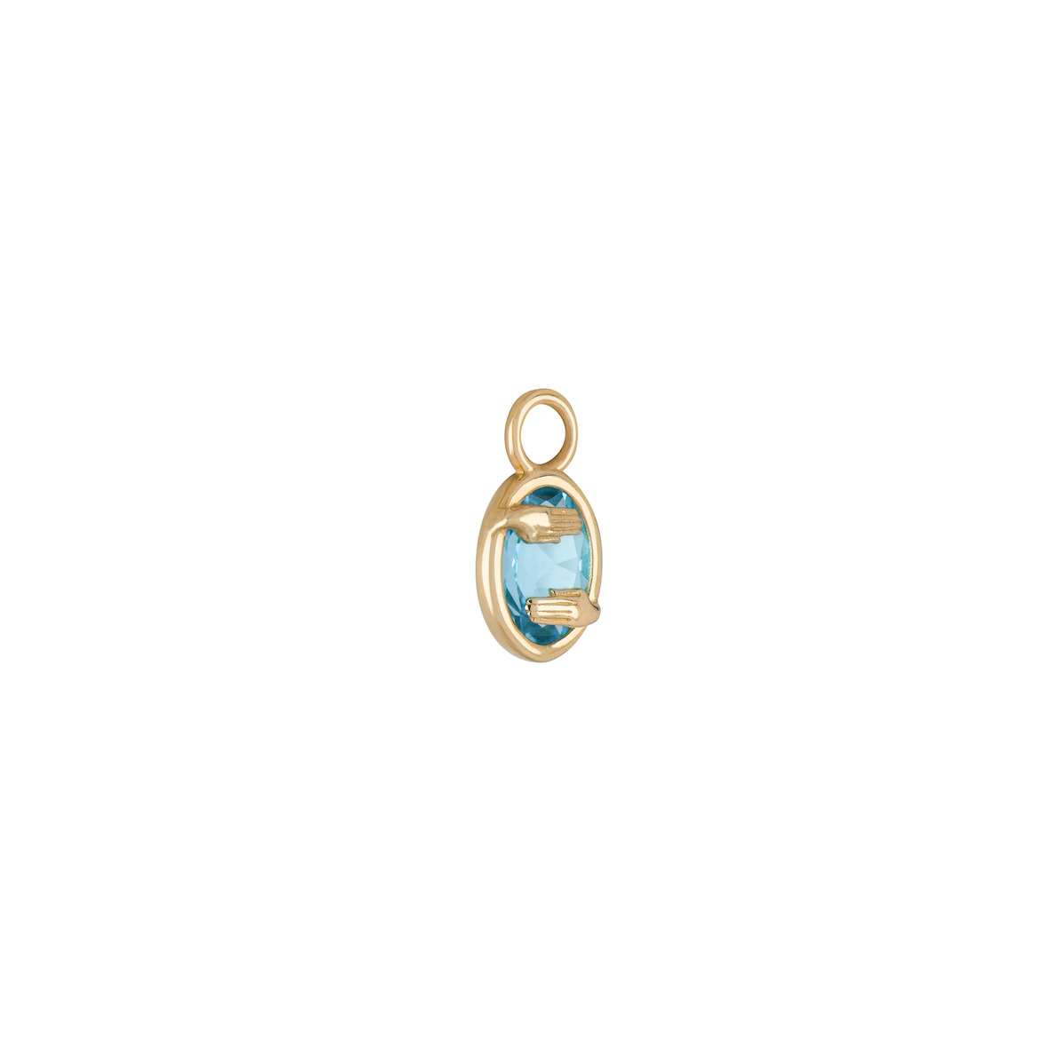 Gemini Capsule Pendant with Blue Topaz