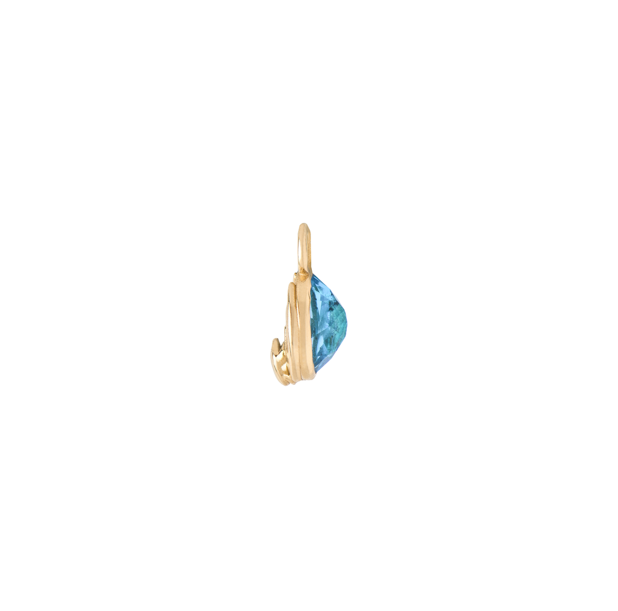 Cancer Capsule Pendant with Blue Topaz