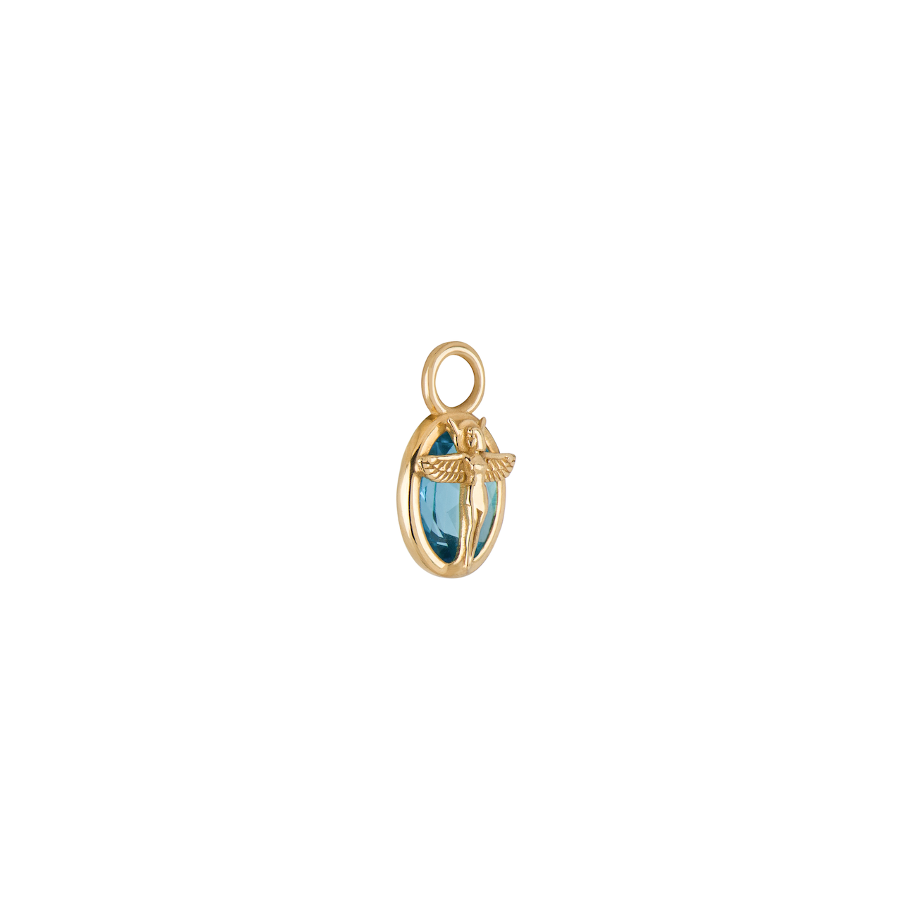 Virgo Capsule Pendant with Blue Topaz