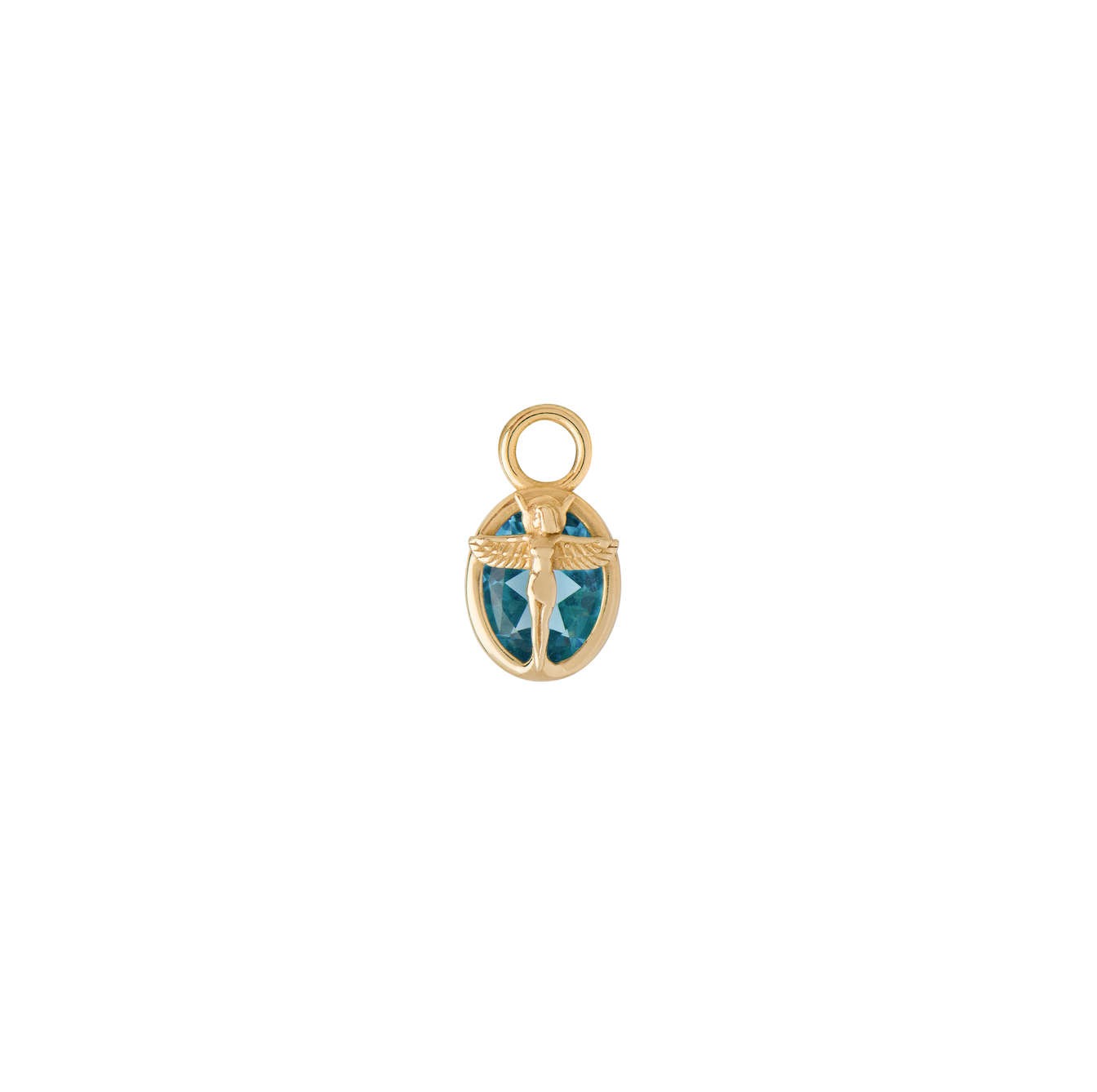 Virgo Capsule Pendant with Blue Topaz