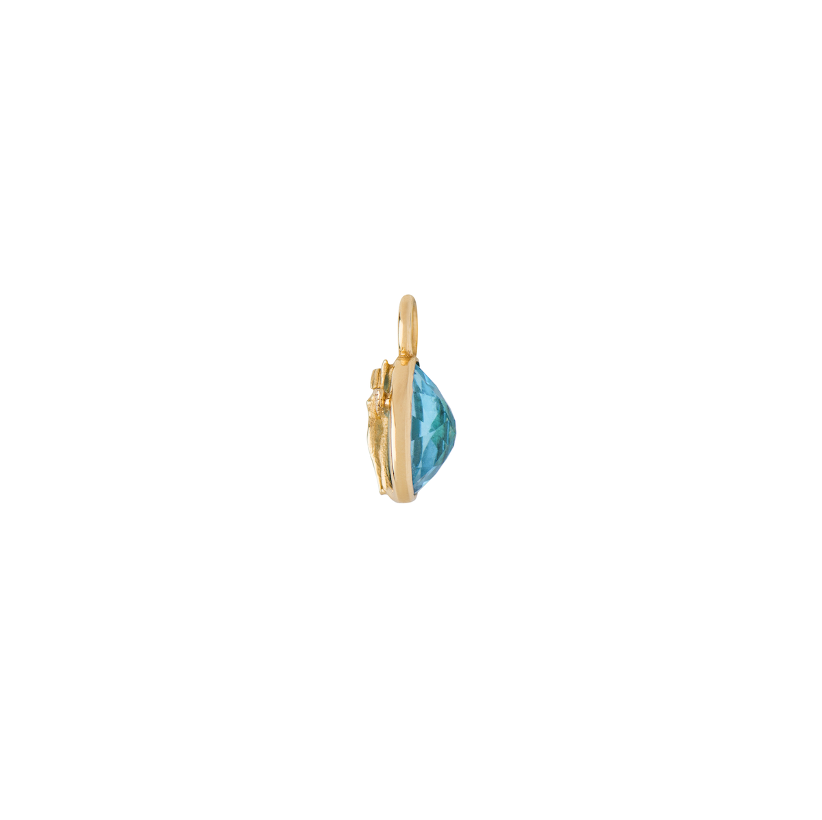 Virgo Capsule Pendant with Blue Topaz