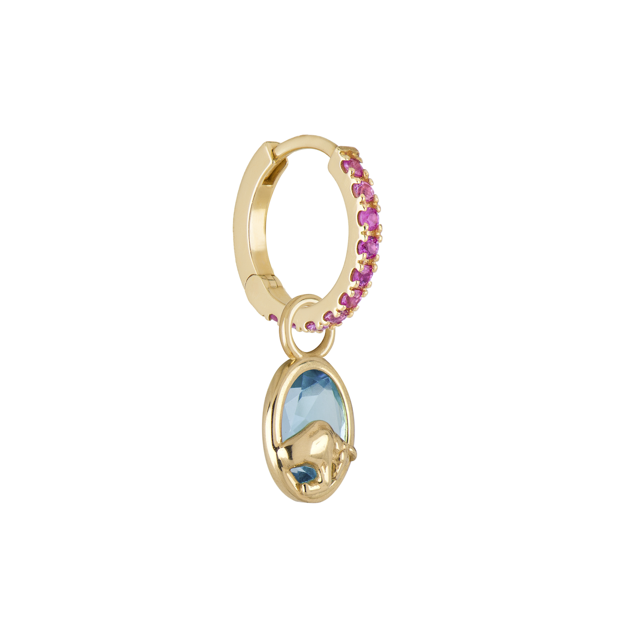Taurus Capsule Pendant with Blue Topaz
