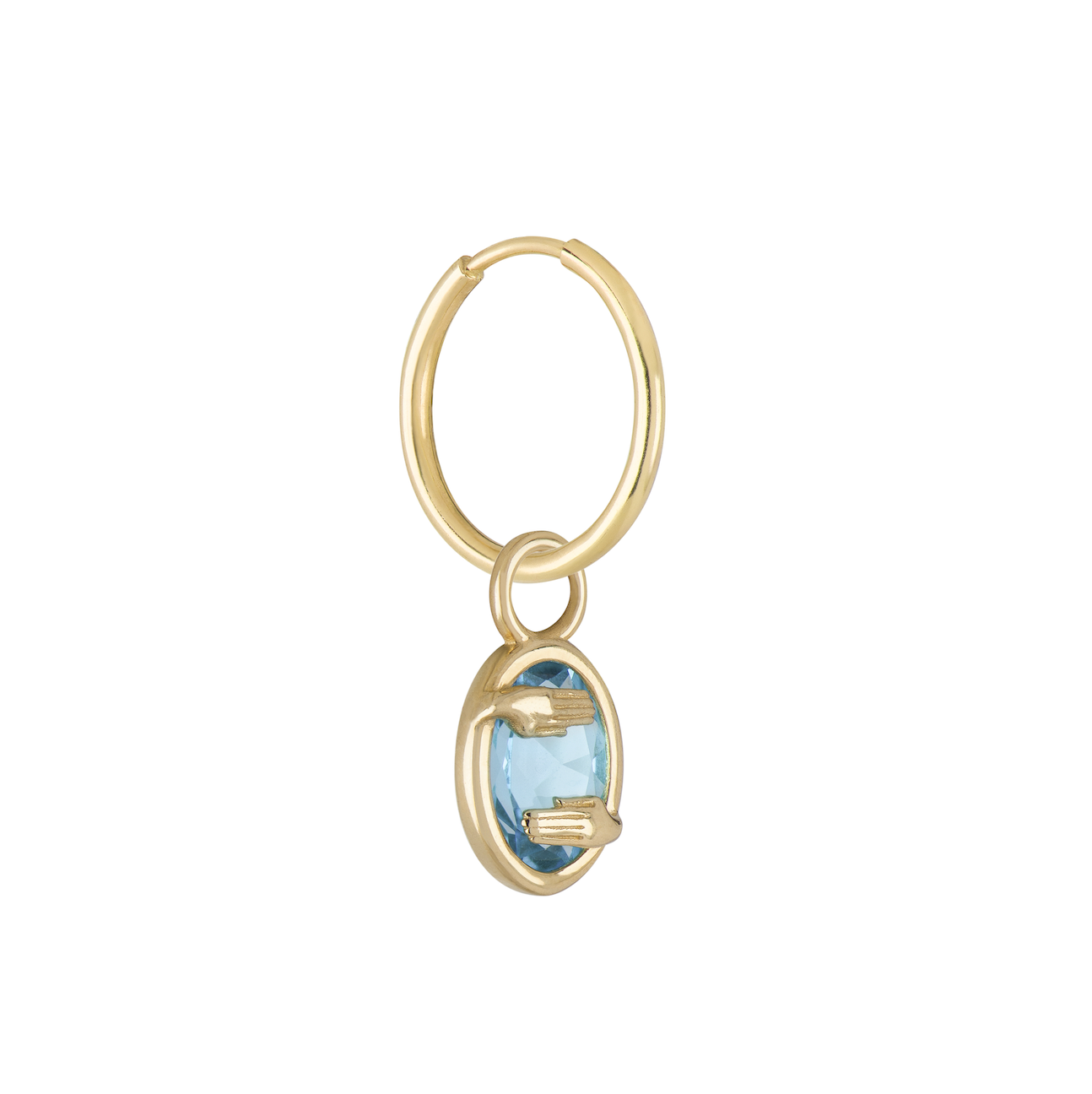 Gemini Capsule Pendant with Blue Topaz