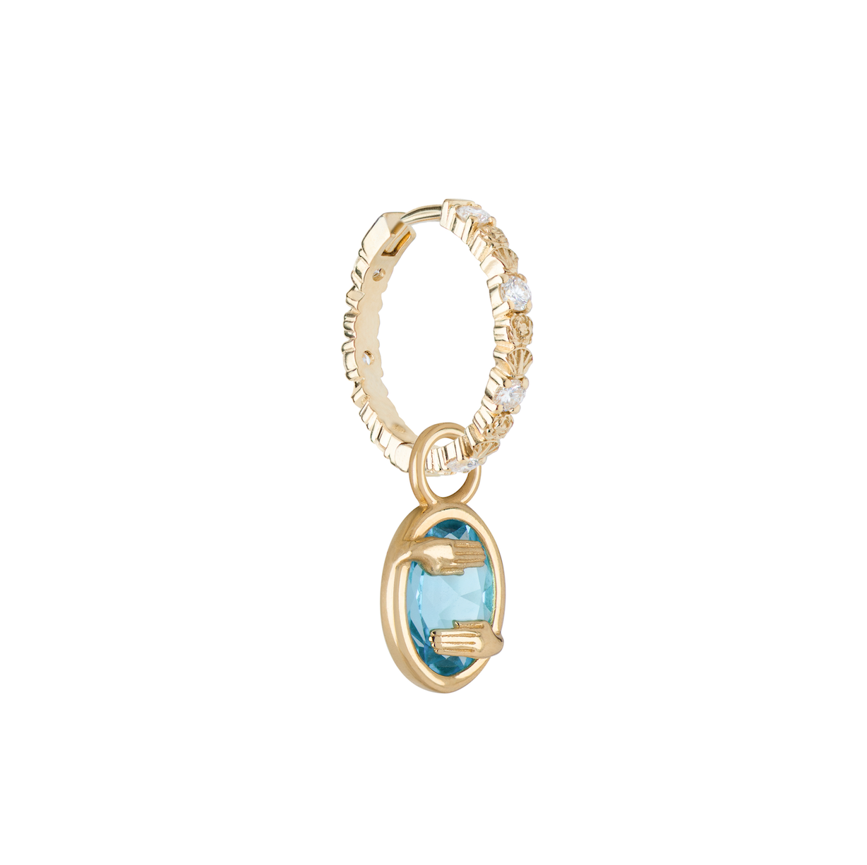 Gemini Capsule Pendant with Blue Topaz