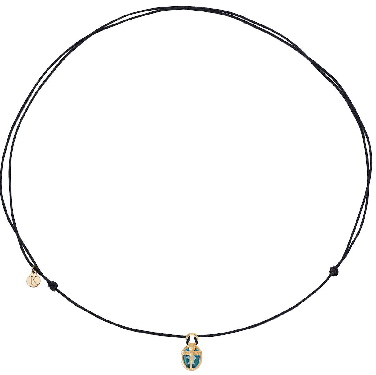 Virgo Capsule Pendant with Blue Topaz