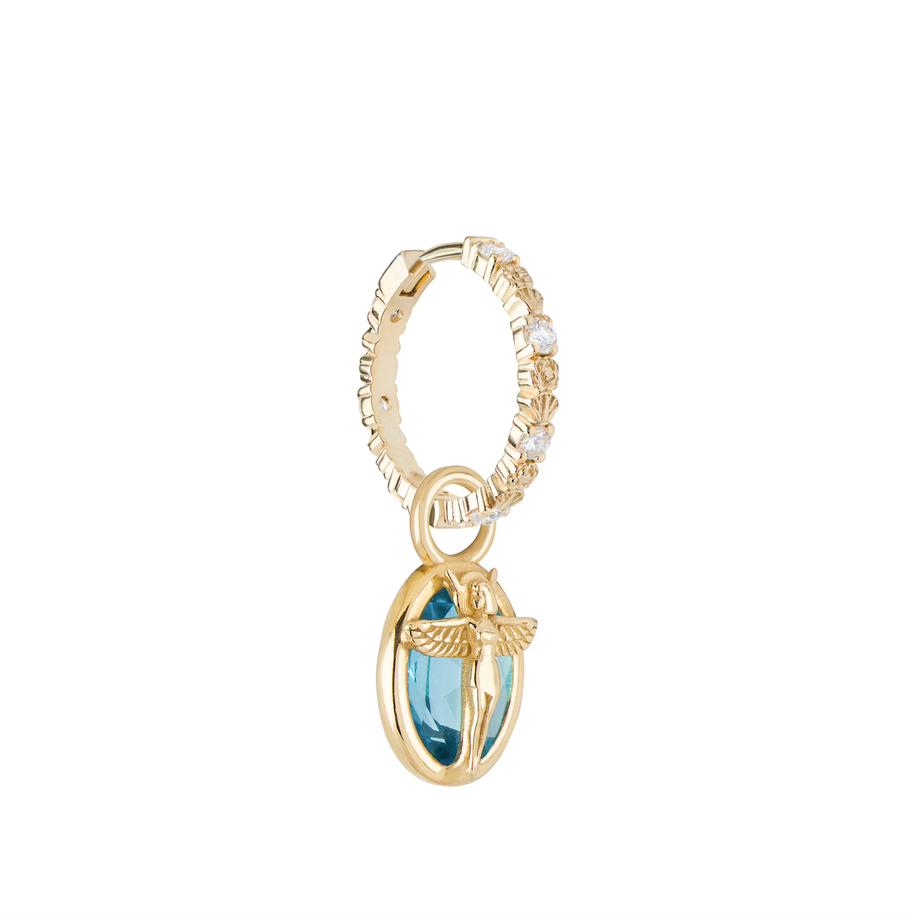 Virgo Capsule Pendant with Blue Topaz