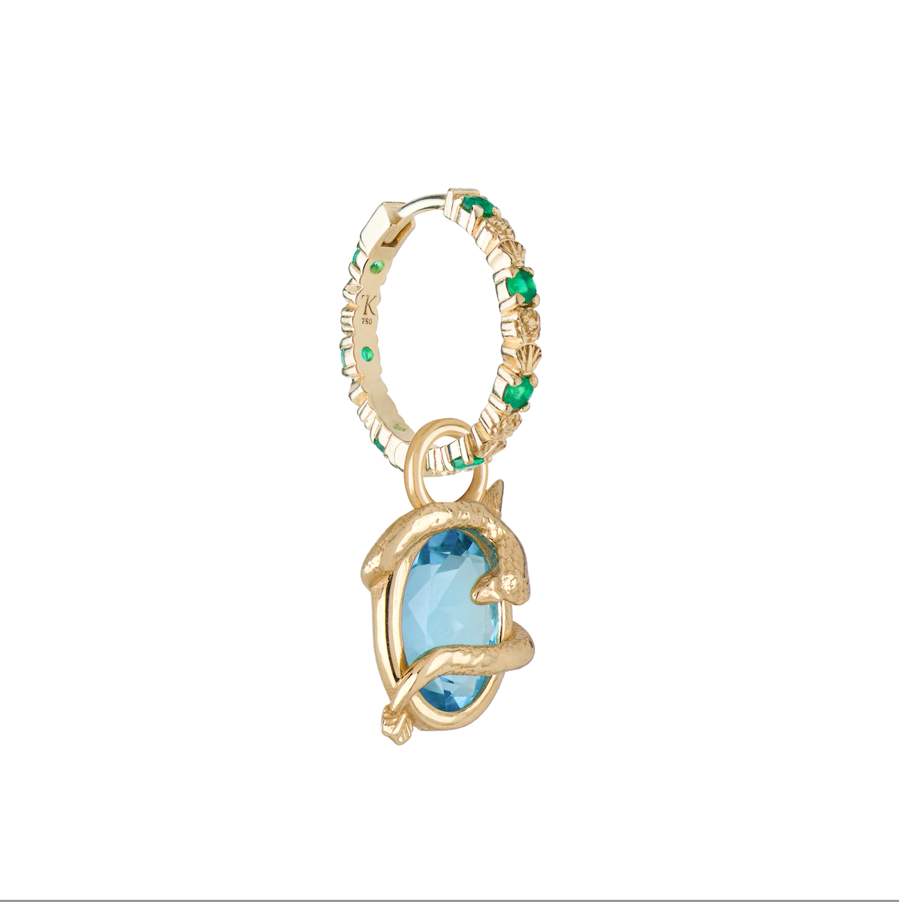 Sagittarius Capsule Pendant with Blue Topaz