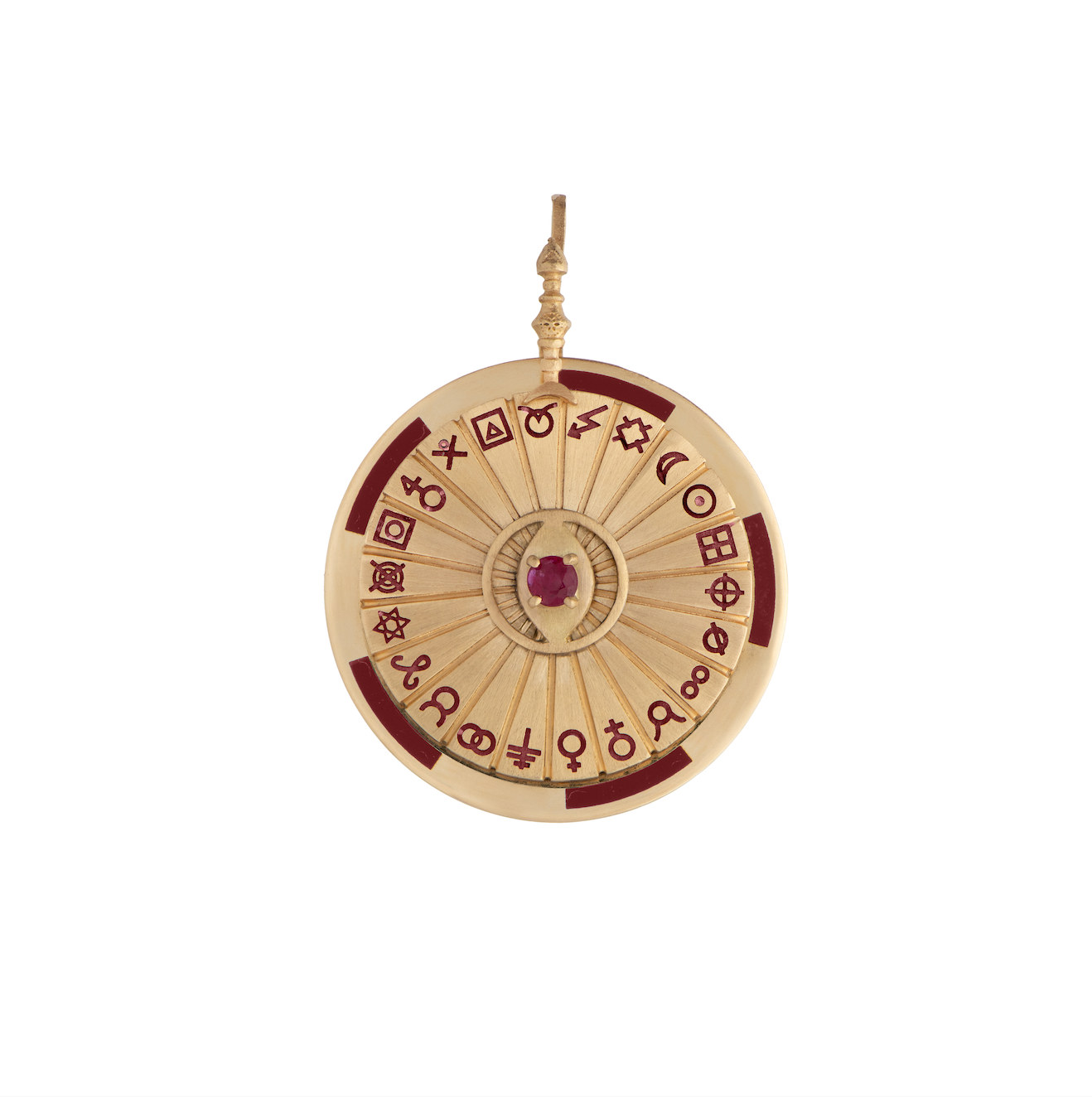 Burgundy Tarot Bousole Pendant