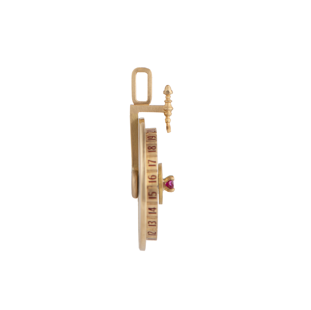 Burgundy Tarot Bousole Pendant