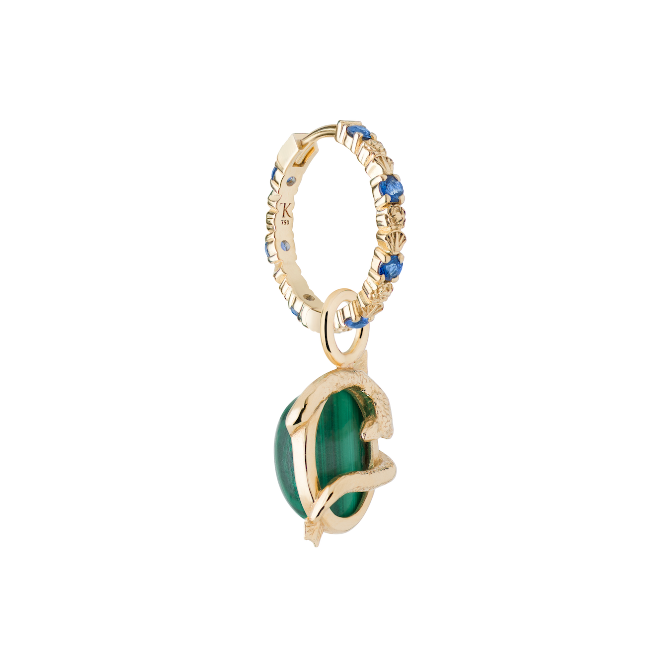 Blue Sapphire Hoop