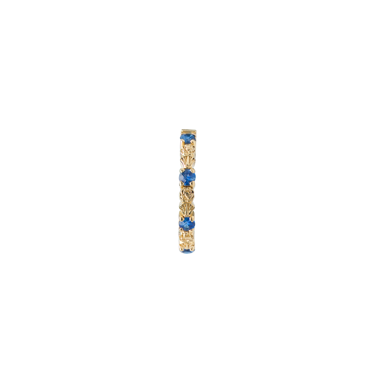Blue Sapphire Hoop