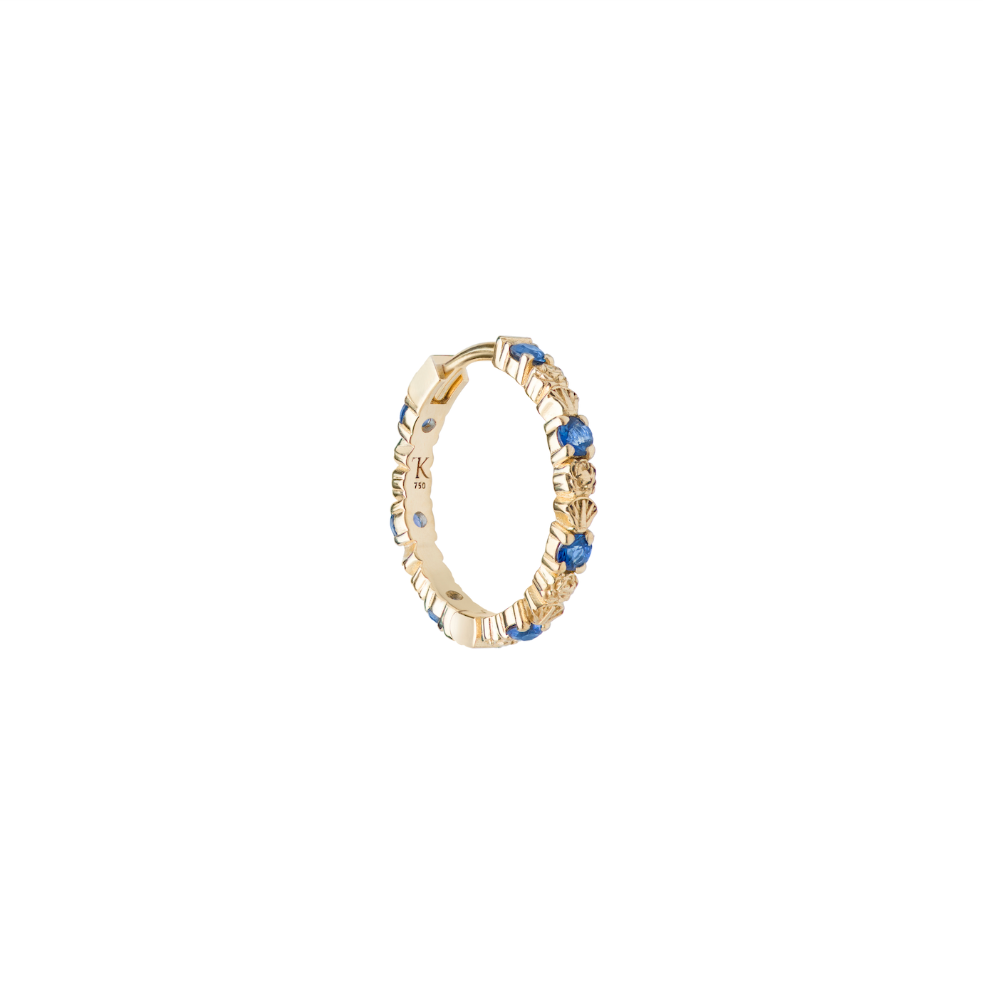 Blue Sapphire Hoop