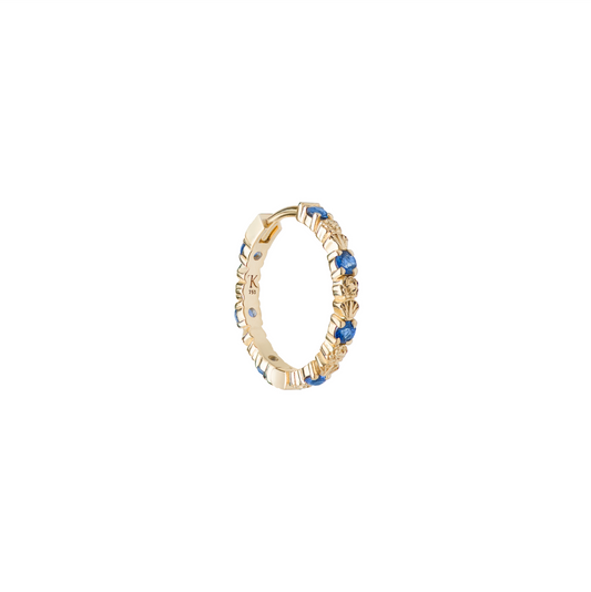 Blue Sapphire Hoop