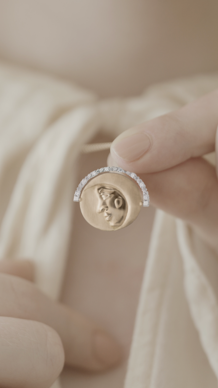 Sun and Moon Coin Pendant