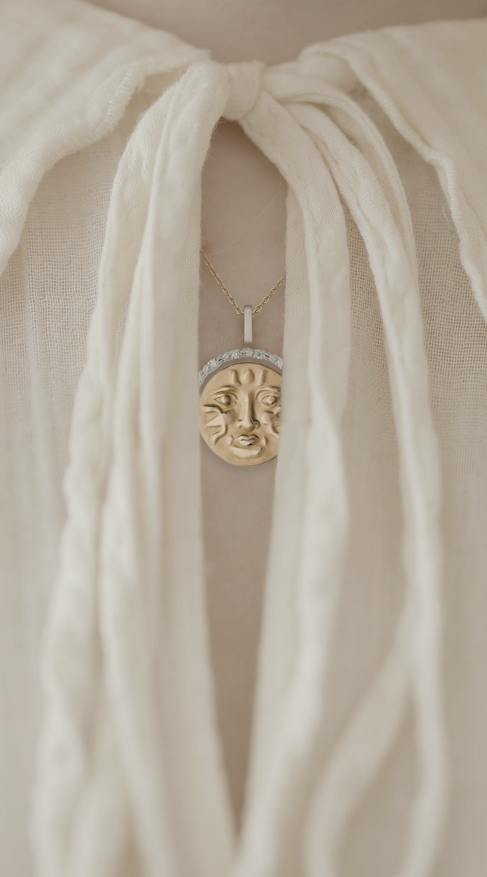 Sun and Moon Coin Pendant