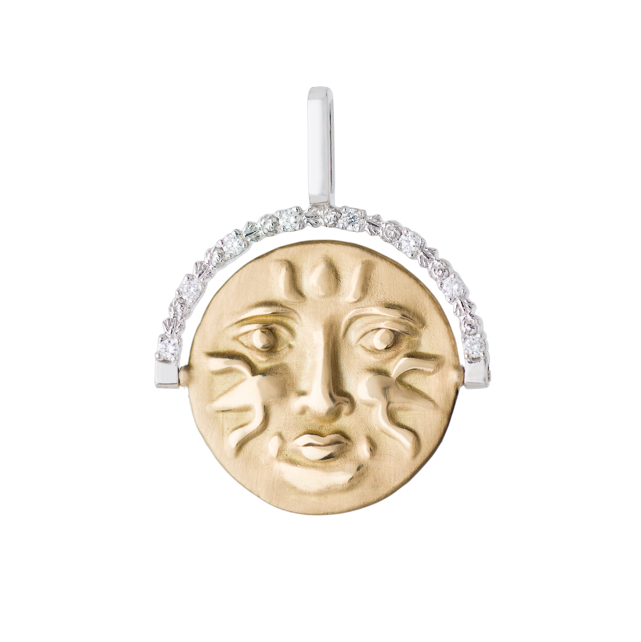 Sun and Moon Coin Pendant