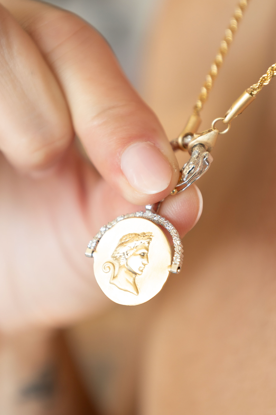 Empress and Emperor Coin Pendant