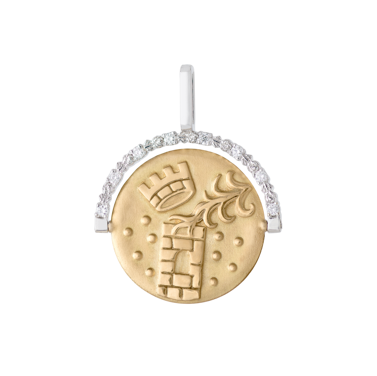 Tower and Strength Coin Pendant