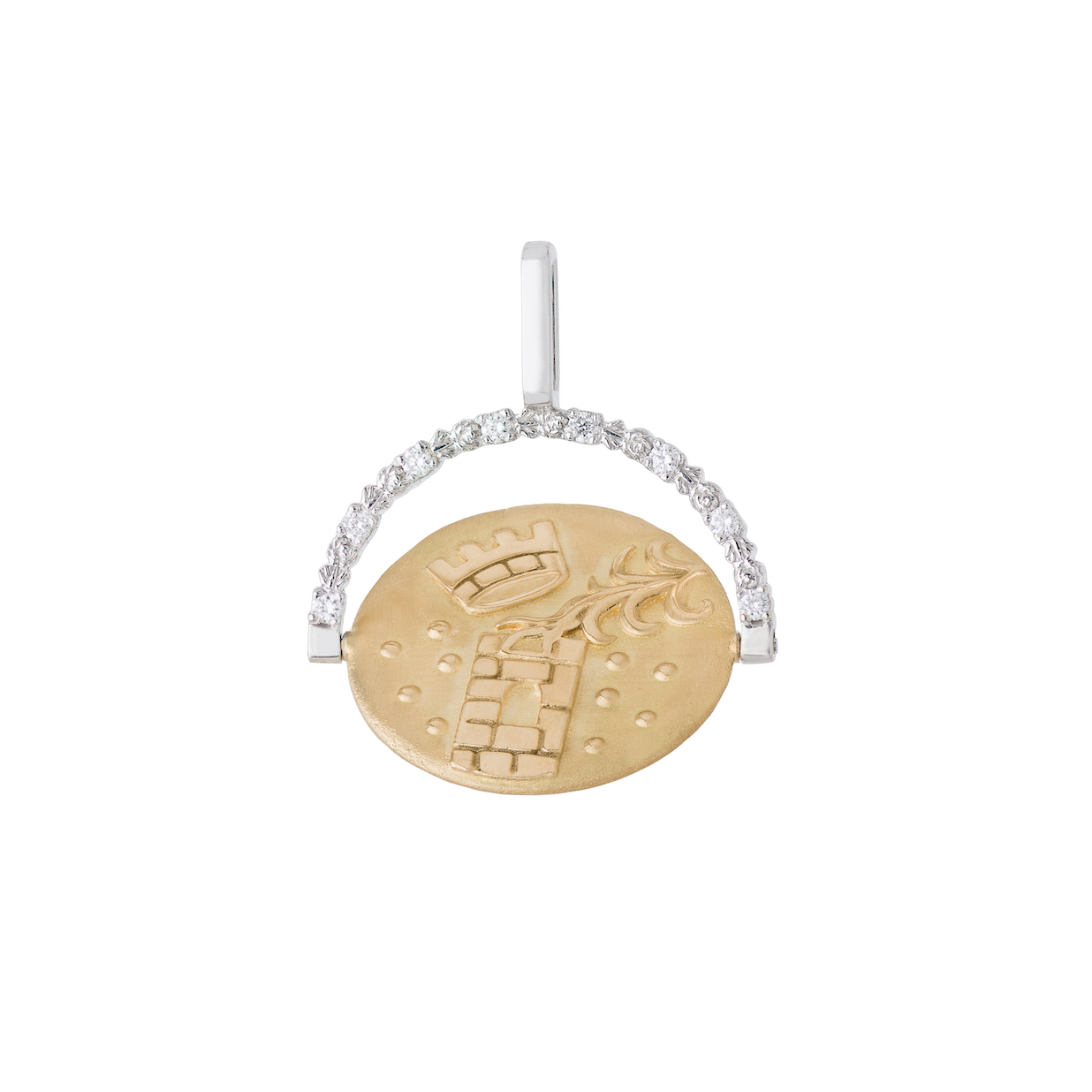 Tower and Strength Coin Pendant