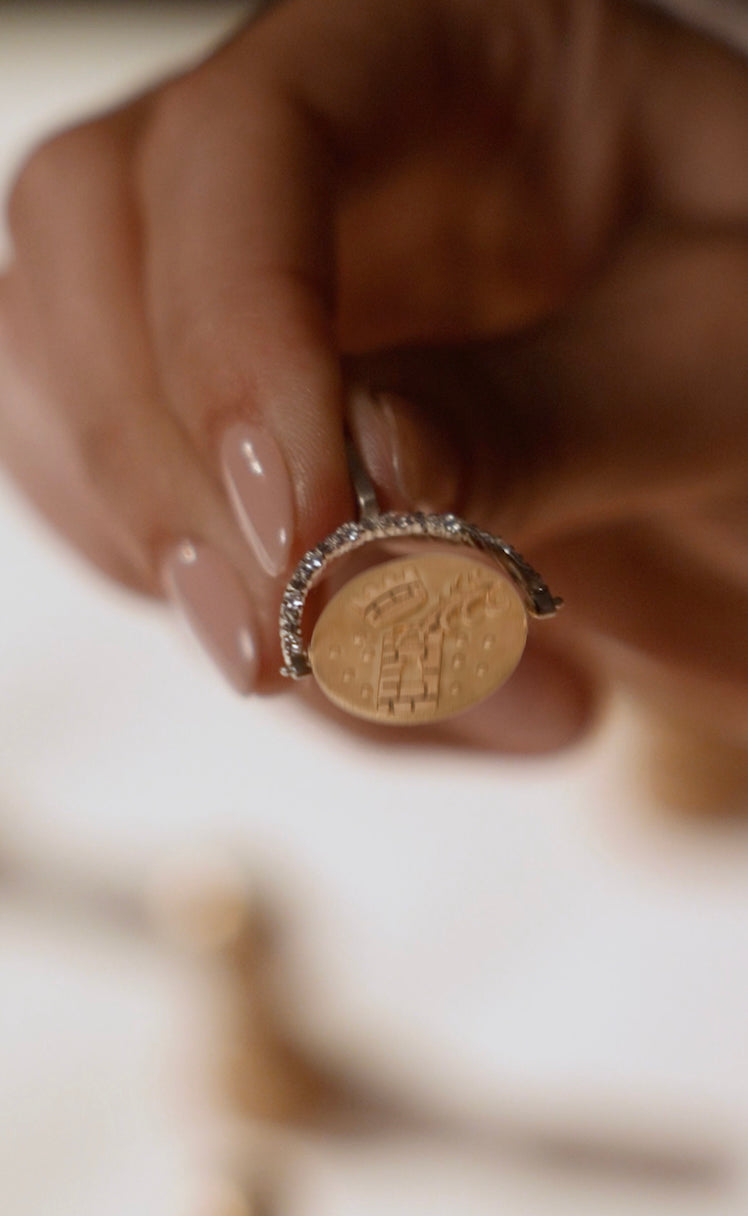 Tower and Strength Coin Pendant