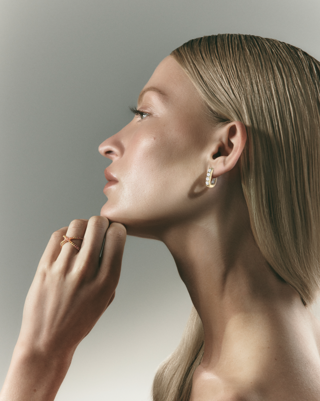 Diamond Hoop Earrings