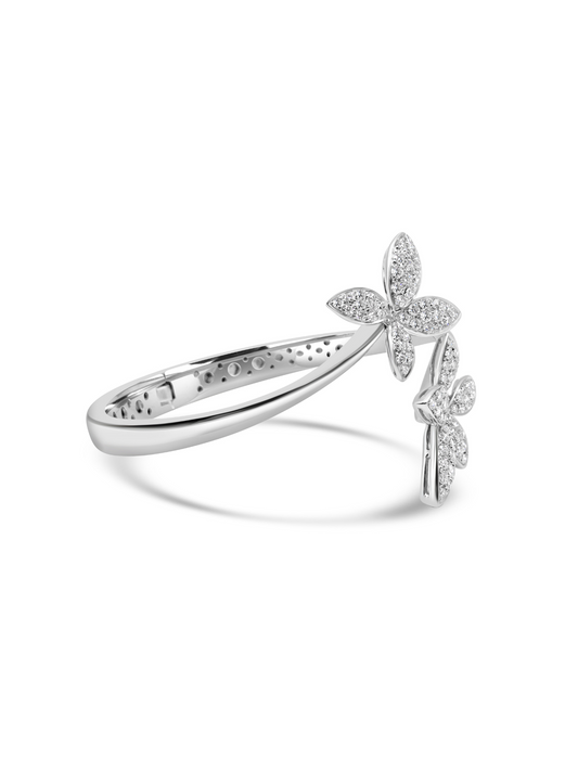 Diamond Flower Bangle